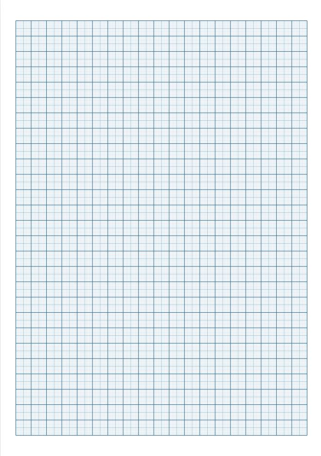 1 mm Millimeterpapier auf A4, druckbare Mustervorlage