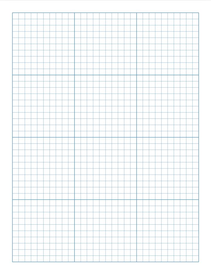 Carta a quadretti per uncinetto su US Letter, esempio di foglio stampabile