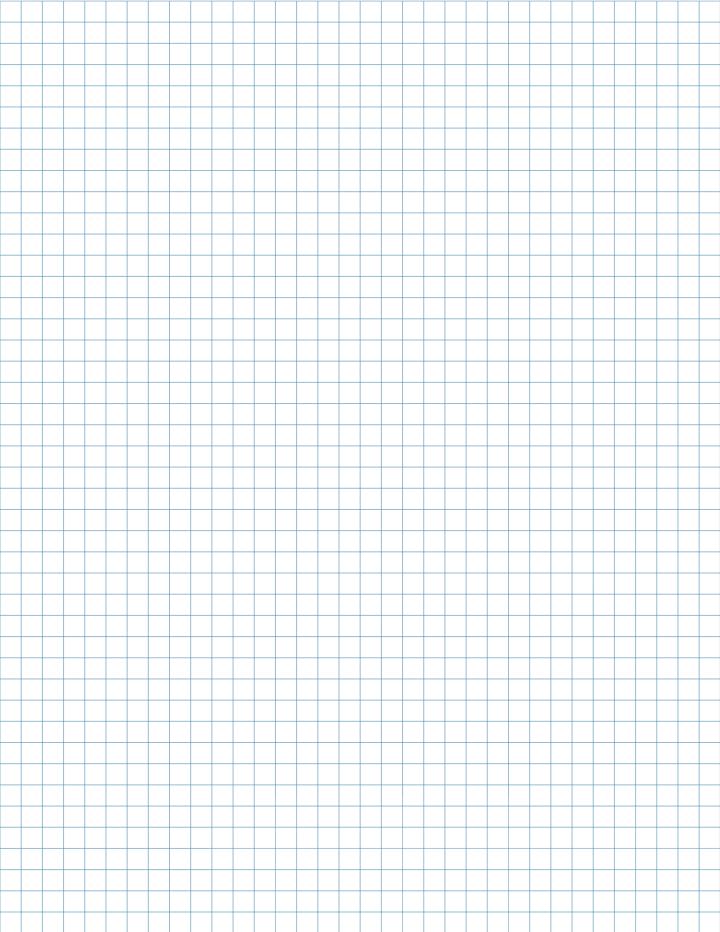 Čtverečkovaný papír na celou stránku na formátu US Letter, ukázkový list k tisku