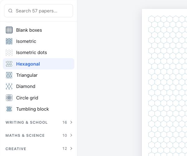 Hexagonal Graph Paper — Free Printable Hex Grid