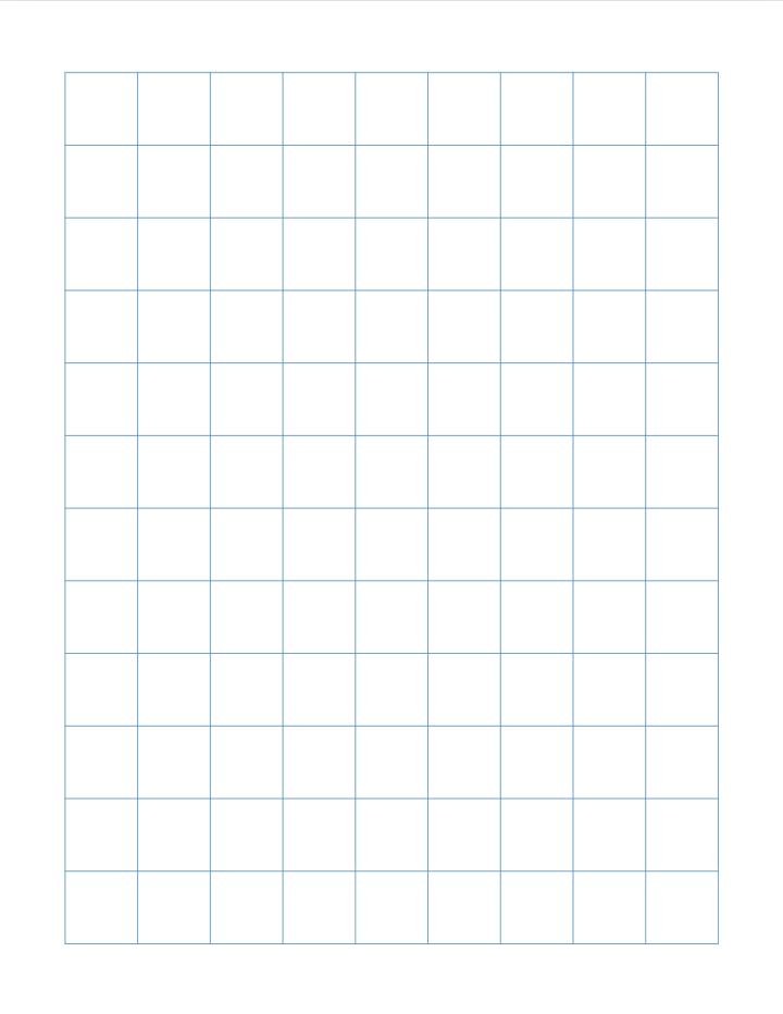 Carta a quadretti grandi su US Letter, esempio di foglio stampabile