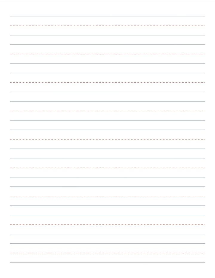 Linkovaný papír s pomocnou linkou na formátu US Letter, ukázkový list k tisku
