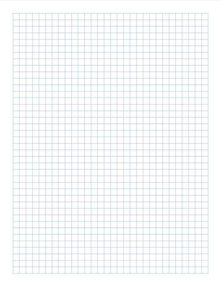 Exemple de feuille imprimable : Papier quadrillé quad (1/4 de pouce) au format Lettre US